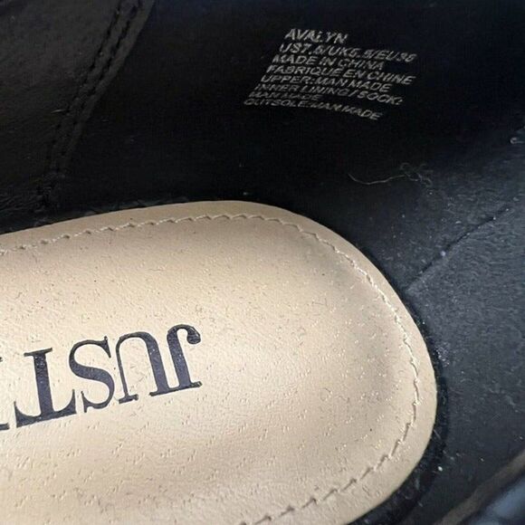 Just Fab Fallon 4.5" Black Textured Heel Women's 7.5 Pump Faux Snakeskin NWOT - Picture 7 of 10